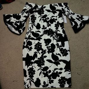 Premier amour cold shoulder midi dress